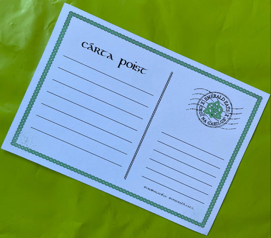 Emerald Eats X Croí na Gaeilge Post Card